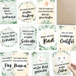 Meilensteinkarten GEBURT: 30+1 Foto- und Erinnerungs-Karten