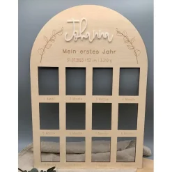 Meilensteintafel "Mein erstes Jahr..", erster Geburtstag, Geschenkidee, Fotoaccessoire