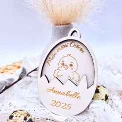 Mein erstes Ostern | Ostern Baby | Anhänger Ostern | Meilensteinkarten | Ostergeschenk Baby | Osterdeko | Osterei Holz |