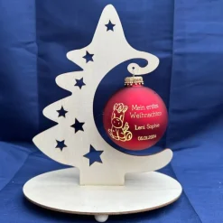Mein erstes Weihnachten - Personalisierte Weihnachtskugel mit Lasergravur