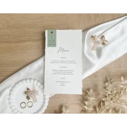 Menükarte - „Modern Greenery“ - Modernes & detailreiches Design - verschiedene Farben - Hochzeitsmenü