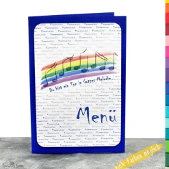 Menükarte Kommunion – Du bist ein Ton in Gottes Melodie (2)