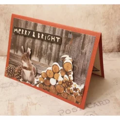 Merry & Bright - Eichhörnchen - Weihnachtskarte