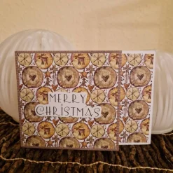 Merry Christmas Karte / Weihnachtskarte Holz / rustikale Weihnachtskarten / Festliche Weihnachtskarten / Xmas Grußkarte