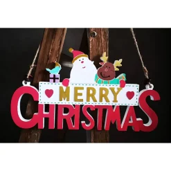 Merry Christmas Schild Unikat – Handgefertigt aus Keramik, 26,50 x 14 cm, bunt
