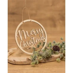 Merry Christmas Türkranz / Weihnachtskranz / Türkranz aus Holz für Weihnachten