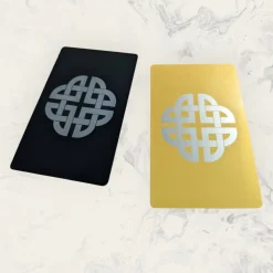 Metallvisitenkarten - Personalisiertes Design in fünf edlen Farben! Individuelle Spielkarte, Goldkarte oder Visitenkarte