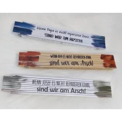 Meterstab mit Spruch 