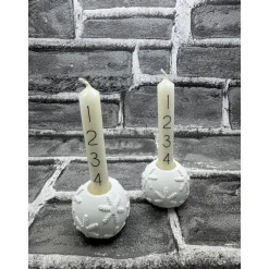 Mini Adventskerze mit Kerzenhalter | Weihnachtskerze | Kerze | Adventskranz