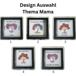 Mini Drahtbaum Geschenk/ Muttertag / Personalisierter Bilderrahmen / Lebensbaum /Geschenkidee Mama