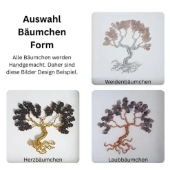 Mini Edelsteinbaum Geschenk zur Geburt / Personalisierter Bilderrahmen / Lebensbaum /Geburtsrahmen