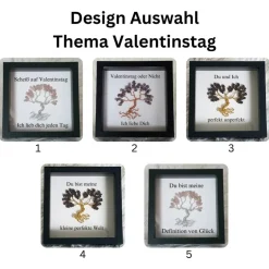 Mini Edelsteinbaum Geschenk/ Valentinstag/ Personalisierter Bilderrahmen / Lebensbaum/ Geschenkidee