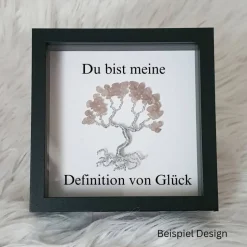 Mini Edelsteinbaum Geschenk/ Valentinstag/ Personalisierter Bilderrahmen / Lebensbaum/ Geschenkidee