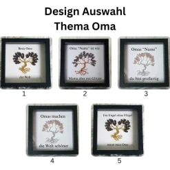 Mini Edelsteinbaum Geschenk/ Oma nennt man Engel/ Personalisierter Bilderrahmen / Lebensbaum/ Geschenkidee Oma