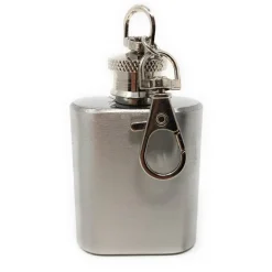 Mini Flachmann Edelstahl 30 ml + Hülle bestickt mit Hirsch aus Wollfilz - Farbauswahl