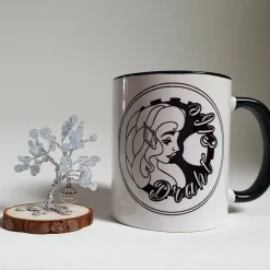 Mini Glücksbaum im Zeichen des Wassermannes - Kleiner Drahtbaum mit Edelsteinen Splittern - Sternzeichenbaum