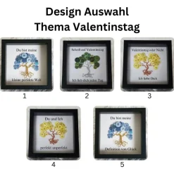 Mini Knopfbaum Geschenk / Valentinstag / Personalisierter Bilderrahmen / Lebensbaum/ Geschenkidee