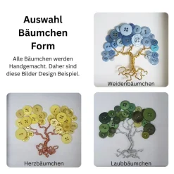 Mini Knopfbaum Geschenk / Valentinstag / Personalisierter Bilderrahmen / Lebensbaum/ Geschenkidee