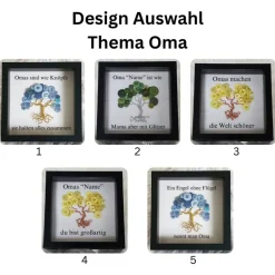 Mini Knopfbaum Geschenk / Omas sind wie Knöpfe/ Personalisierter Bilderrahmen / Lebensbaum/ Geschenkidee Oma