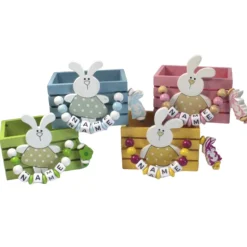 Mini Osterkorb Osternest Osterkiste mit Namen Junge Mädchen Ostern mit Farbwahl