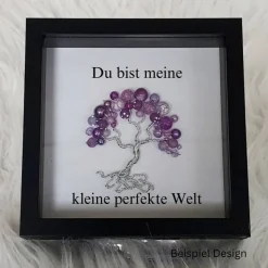 Mini Perlenbaum Geschenk/ Valentinstag/ Personalisierter Bilderrahmen / Lebensbaum /Geschenkidee