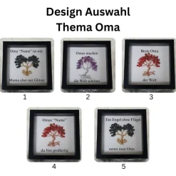 Mini Perlenbaum Geschenk/ Beste Oma/ Personalisierter Bilderrahmen / Lebensbaum /Geschenkidee Oma