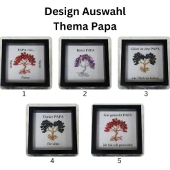 Mini Perlenbaum Geschenk/ Vatertag / Personalisierter Bilderrahmen / Lebensbaum /Geschenkidee Papa