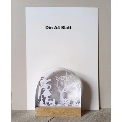 Mini Schwibbogen Herbst Halloween – Klötzchen Hexe Kürbis Spinne – Handgemachte Herbstdeko