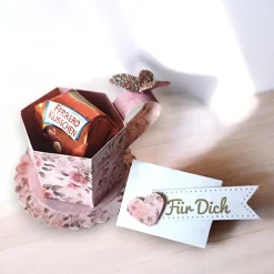Mini Tassen Set mit Umschlag – Deko Minitasse als Gastgeschenk, Mitbringsel & Geldgeschenk