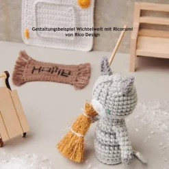 Miniatur Besen 14 cm | Zubehör Wichteltür | Wichtelwelt Minibesen