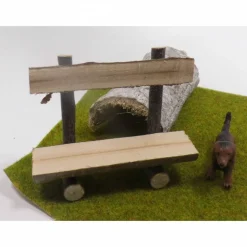 Miniatur Dackel Hund – Deko für Puppenhaus, Krippenbau & Basteln – Länge 6 cm, Höhe 3 cm