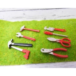 Miniatur Garten Werkzeugkiste mit Werkzeug – Deko & Basteln für Feengarten & Puppenhaus