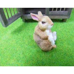Miniatur Hase ohne Hasenstall – Osterdeko & Bastelzubehör für Feengarten