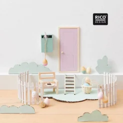 Miniatur Holzzaun weiß 25 cm | Zubehör Wichtelwelt