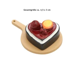 Miniatur Kuchen Herz | Zubehör Wichteltür