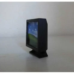 Miniatur Monitor schwarz – Deko für PC Büro, Wichtelbüro & Home Office – Basteln & Puppenhaus