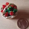 Miniatur Wichtel Erdbeeren Muttertag Korb Puppenstube
