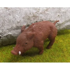Miniatur Wildschwein zur Dekoration & Basteln – Für Puppenhaus, Krippenbau & Jagdszenen