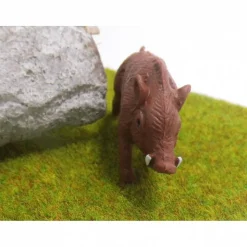 Miniatur Wildschwein zur Dekoration & Basteln – Für Puppenhaus, Krippenbau & Jagdszenen