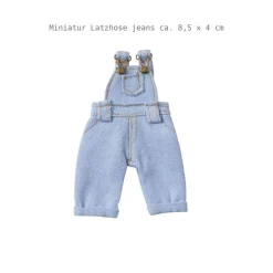 Miniatur-Latzhose aus Stoff hellblau