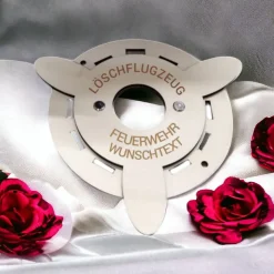 Minibar Flugzeug aus Holz & Metall – Personalisiertes Geschenk für 0,7l Flaschen mit Schnapsgläsern