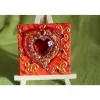 Minibild GLITZERHERZERL Acrylmalerei Keilrahmen Staffelei Geschenk zu Muttertag Valentinstag für Verliebte