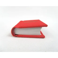 Minibuch, Frohe Weihnachten, Dekoration, hell-rot gold, Mini-Notizbuch, handgefertigt