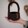 Mini-Geschenkkorb gehäkelt – handgemachter Korb, ideal zum Verschenken & als Gastgeschenk