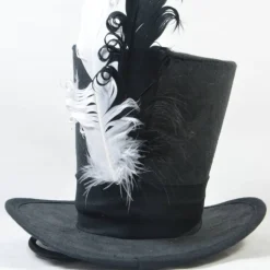 Mini-Hütchen - Gothic Fascinator Hochzeit Kamee Rosen Federn