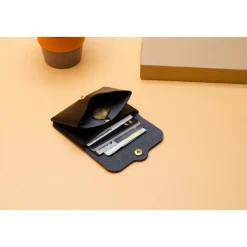 Minimalistische Portemonnaie für Damen. Leder Geldbeutel. Schlanke Brieftasche. Leder Etui. Geschenk für ihn.