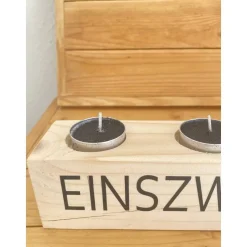 Minimalistischer Adventskranz aus Upcycling Holz – Nachhaltiges Design