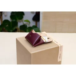 Minimalistischer Leder Geldbeutel (für Herren / Damen). Schlanke Herren Brieftasche. Leder Etui. Geschenk