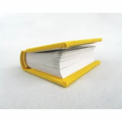Mini-Notizbuch, Dekoration, gelb, Minibuch, handgefertigt