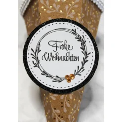 Mini-Schultüte Frohe Weihnachten „Farbauswahl“, Geschenkverpackung